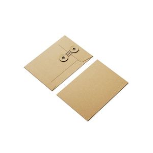 高品质环保定制棕色牛皮纸信封，带纽扣和绳子 - Product Image 4