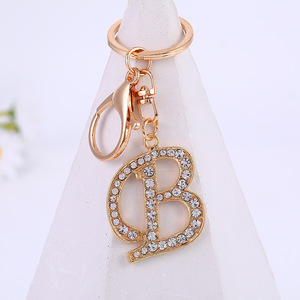 ตัวอักษร A-Z พวงกุญแจผู้หญิงคริสตัลตัวอักษรพวงกุญแจพวงกุญแจ Rhinestone ฤดูใบไม้ผลิ O แหวนสําหรับกระเป๋าถือกระเป๋าถือ - Product Image 2