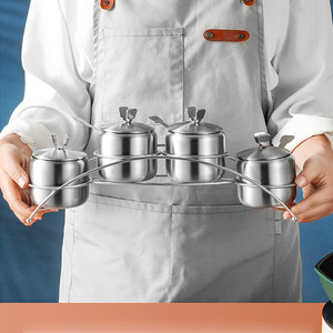 Factory Supply <strong>2</strong>/3/4 Pieces Stainless Steel <strong>Spice</strong> <strong>Jar</strong> for Kitchen Seasoning <strong>Spice</strong> Container - Product Image 5