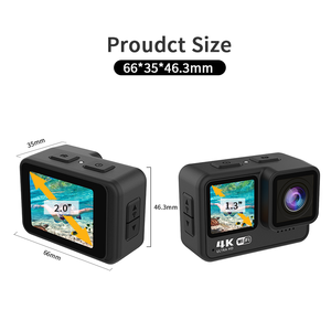 21M 4K @ 60fps防水アクションダイビングカメラ2.0 "+ 1.3" IPSデュアルスクリーンタッチEISスポーツ用工場出荷価格