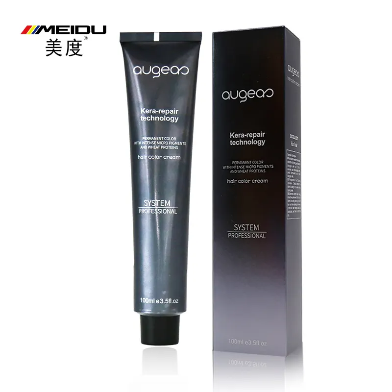 Fabbrica di Guangzhou Meidu Prodotto Salone di Bellezza 100ml Basso Ammoniaca Tinture Per Capelli Permanente Professionale Tinture Per Capelli Crema di Colore con la Tabella di Colore