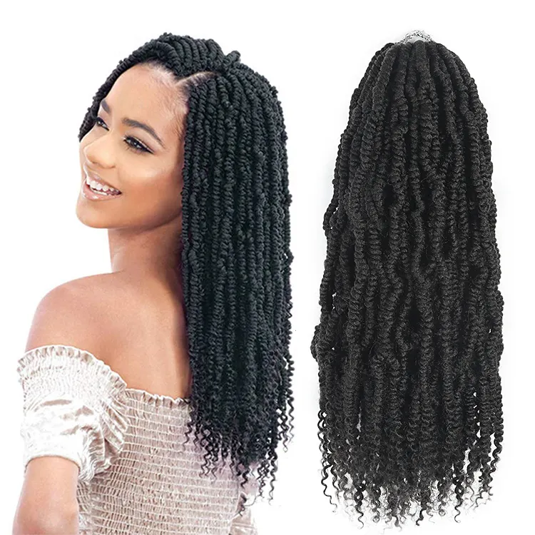 Bomb Twist Hair 18 inch Ombre Color bomb twist passion spring twist hair Crochet Braids Hair For Women