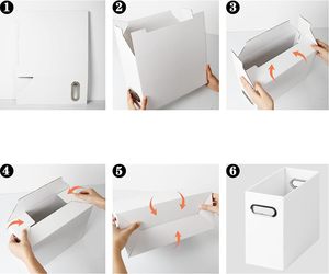 文件整理器、用于信件大小悬挂文件夹存储的纸板文件盒、可折叠悬挂文件整理器 - Product Image 2