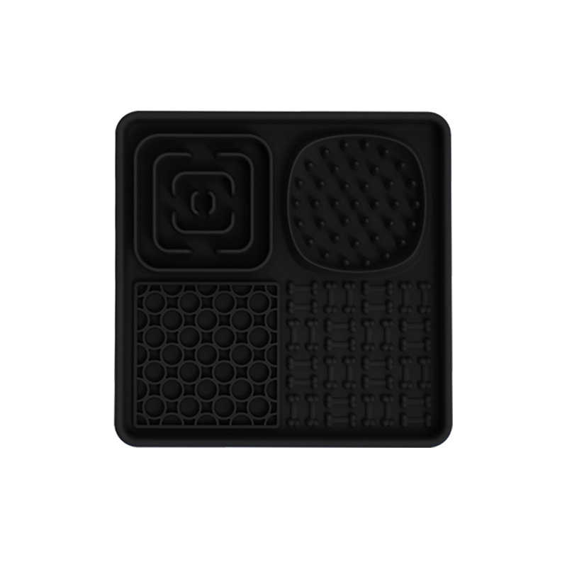 Tapis à lécher carré noir
