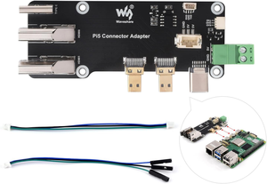 Adattatore multifunzione per porte o terminali a vite tipo Aismartlink Waveshare C, compatibile con uscite 4K Dual 4K Raspberry Pi 5/4B - Product Image 3