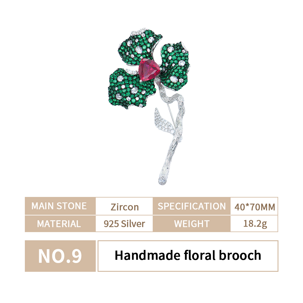 Handmade floral brooch 4