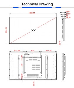 Cornice stretta Silm 43 55 65 pollici Wifi a parete schermo LCD Android Monitor Digital Signage Display pubblicitario schermo - Product Image 6