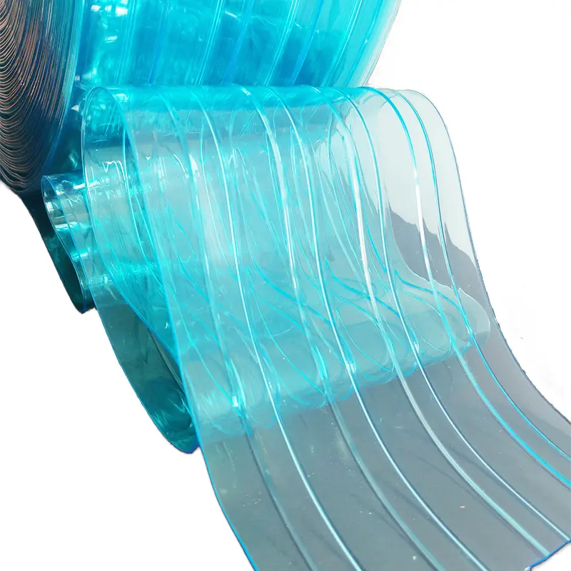 Super Clear Transparent Pvc Curtain/ Sliding Pvc Curtain Strip Roll With Smooth Surface