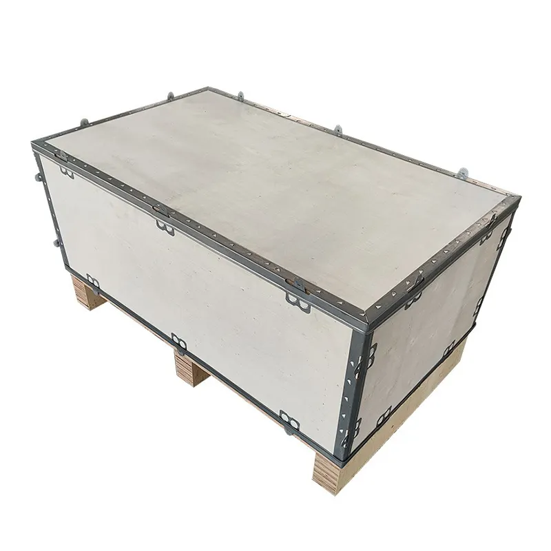Customized plywood box transportation export fumigation-free nail-free removable metal corner plywood box
