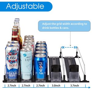 Sistema di Pusher per scaffali a scorrimento automatico Organizer per bevande da frigorifero nero può erogare uno Pusher a molla in plastica - Product Image 4