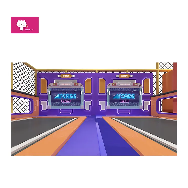 Enorme parco giochi Soft trampolino Park interno cubo di schiuma per bambini trampolino scorrevole interno