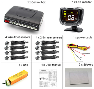 Asistente de Radar de punto ciego para estacionamiento de automóviles, estacionamiento LCD Parktronic automático con 8 sensores, sistema de Monitor de respaldo inverso - Product Image 6