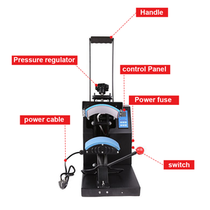 MR.R Heat Press Machine Curved Element Cap Hat Press Clamshell Design with <strong>Digital</strong> LCD <strong>Timer</strong> and <strong>Temperature</strong> <strong>Control</strong> - Product Image 3