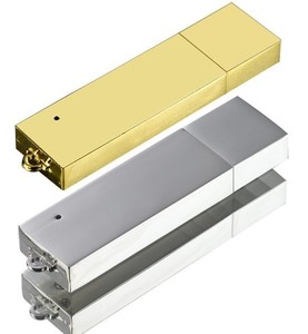 促销礼品定制标志金属矩形金银条盘上钥匙4gb 8gb Cle u盘闪存拇指笔驱动器