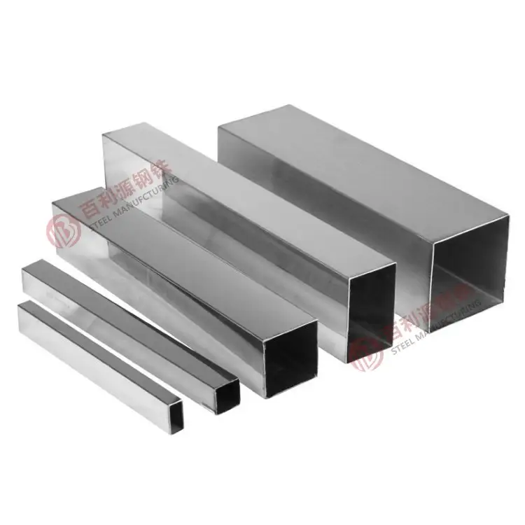 Tubo quadrato rettangolare in acciaio Inox 8K rivestimento decorativo in acciaio Inox