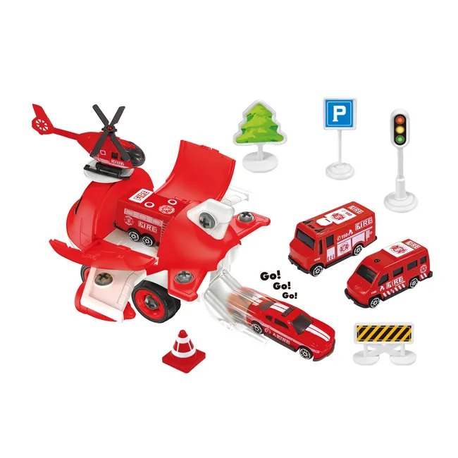 Mainan anak, pendidikan diy merakit penyimpanan pesawat api truk set mainan mengambil pesawat mainan