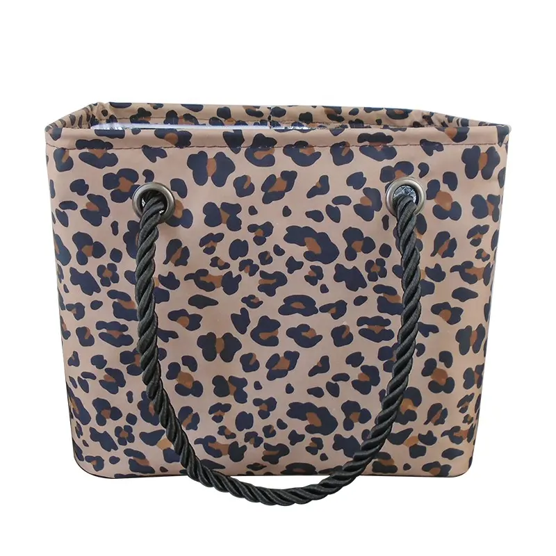 Neceser con estampado de globo aerostático de gato leopardo a la moda RTS, bolso de ducha de gran capacidad