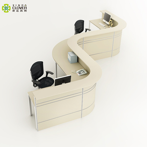 信达现代椭圆形沙龙接待台设计小型接待台 - Product Image 5
