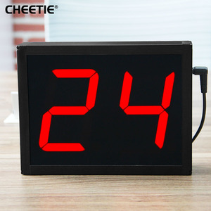 CHEETIE CP009 светодиодная портативная 2-значная 4-дюймовая банковская клиентская система вызова со светодиодным индикатором номера и функцией вызова с ножным переключателем