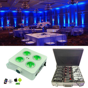 Portable 4*18W Mini Uplights Wireless <strong>DMX</strong> IR/APP <strong>Control</strong> <strong>LED</strong> <strong>Display</strong> Moving Head Lights <strong>for</strong> Wedding DJs Wedding Lighting IR/APP - Product Image 6