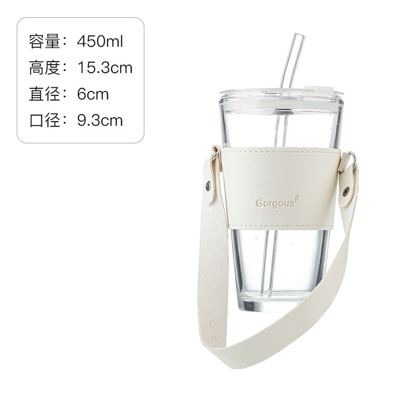 Tazza con manico dritto 450ml - trasparente