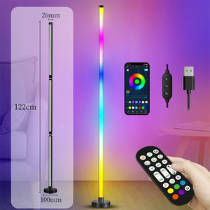 Modern RGB LED Floor <strong>Lamp</strong> for Bedroom &amp; Living Room Smart APP Remote Control Music Sync USB Power Source <strong>Timed</strong> Corner Lighting - Product Image 3