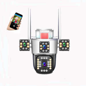 新款ipc360家庭6MP高清3镜头IP66户外无线WIFI摄像头3屏监控P2p智能家居安全摄像头PTZ IP摄像头 - Product Image 2