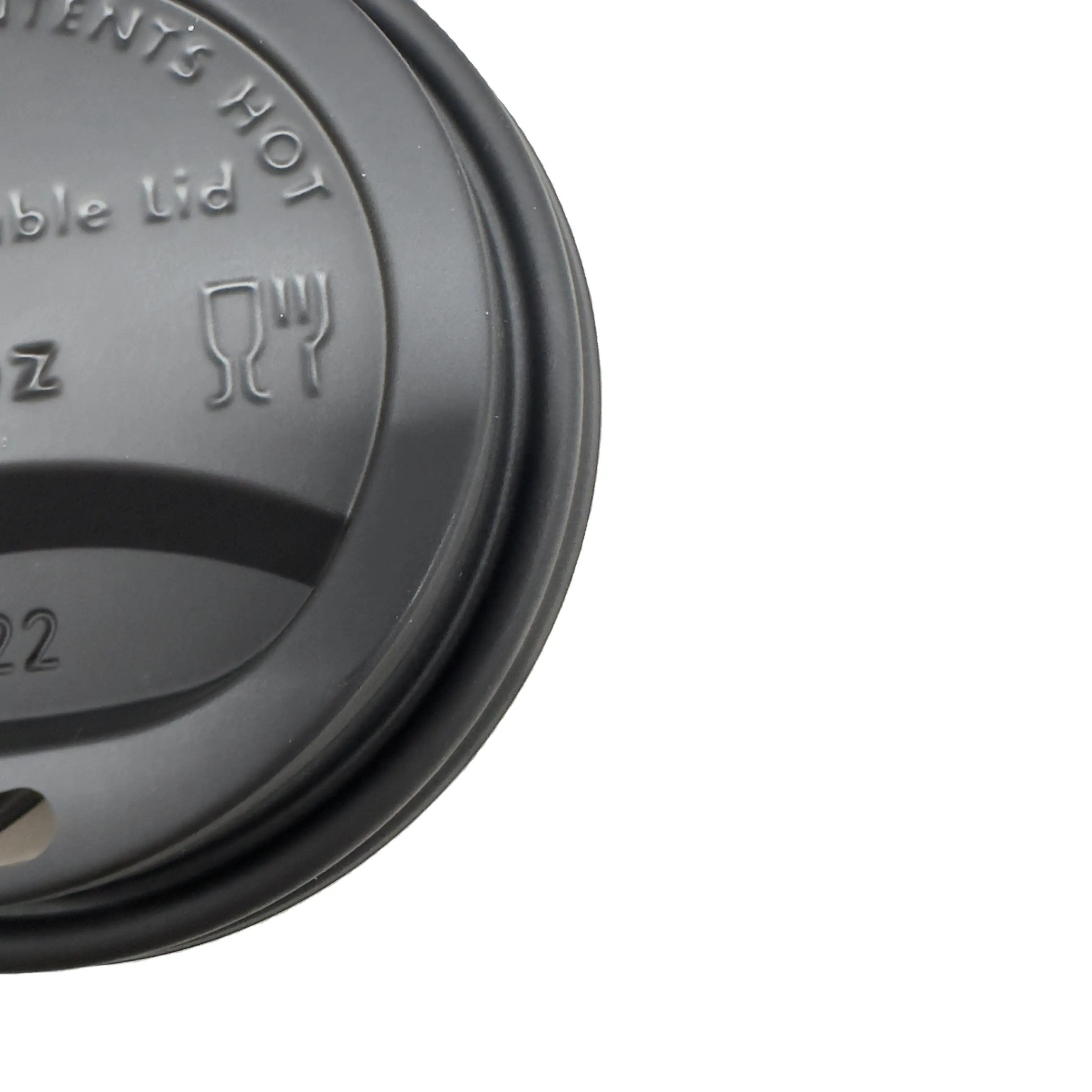 Couvercle de tasse à café à emporter utiliser des boissons chaudes et froides tasses à café jetables couvercle PS en plastique pour tasse