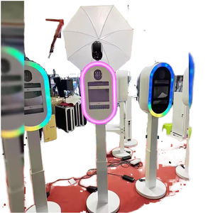 DSLR standında Oval Photobooth kabuk yazıcı iPad için yüksek parlaklık LED halka ışık SLR kameralar için uyumlu - Product Image 4