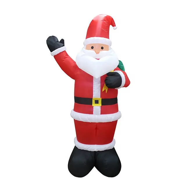 240cmH 8ft inflable decoración de Navidad de Santa Claus con giftbag inflable Santa al aire libre inflable gigante Santa