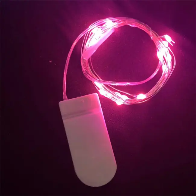 2M 20 LED Mini Bateria Powered Fadas Luzes Natal Decorativo Cobre String Branco Quente