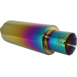 ユニバーサル2 "インレット<span class=keywords><strong>3</strong></span>" アウトレットマフラーポリッシュステンレス鋼パイプバーントチップ長さ14.8インチ自動共振器カーアクセサリートラック