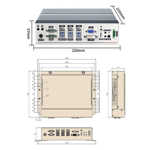 Industrial Computer Fanless Mini PC Intel Core I5/I7 6th 9th Generation VGA Win7/8/10/11 <strong>Linux</strong> Six USB Three <strong>Network</strong> Dual Serial - Product Image 3