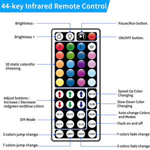 High Quality 44 Keys <strong>DC12V</strong> Dual Connectors Output IR RGB LED Strip Light <strong>Remote</strong> Control - Product Image 2