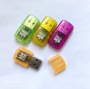 Khe cắm duy nhất mini tf đầu đọc thẻ <span class=keywords><strong>usb</strong></span> 2.0 với nắp bộ chuyển đổi bộ nhớ trình điều khiển-miễn phí rõ ràng đầu đọc thẻ nhà sản xuất nhà cung cấp - Product Image 2