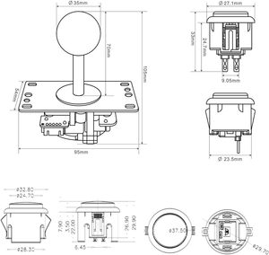 Aismartlink 2-Player DIY Arcade Kit USB a Joystick Arcade ricambi per PC, Windows, MAME, Raspberry Pi - Product Image 6