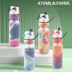 O2cool Hawaii Thiết Kế Sáng Tạo Phun Uống Chai Nước Đôi Tường Cách Nhiệt Lạnh 590Ml 470Ml Sinh Viên Trường Nước Chai - Product Image 4