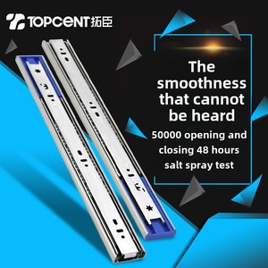 Topcent Modern Design Retractable Keyboard <strong>Slide</strong> <strong>Rail</strong> Thickened Three-Section Silent <strong>Guide</strong> <strong>Drawer</strong> <strong>Slide</strong> Kitchen Damping <strong>Drawer</strong> - Product Image 1