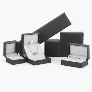 Bán buôn sang trọng màu đen Giấy hộp đồ trang sức cá nhân biểu tượng tùy chỉnh Vòng Cổ Vòng đeo tay bao bì các tông Giấy hộp đồ trang sức - Product Image 2