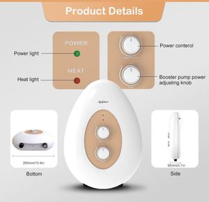 Pump Knob Control 3500W-5500W 220V Red Copper Heating element Anlabeier Tankless Electric Water <strong>Heaters</strong> with Pump - Product Image 3
