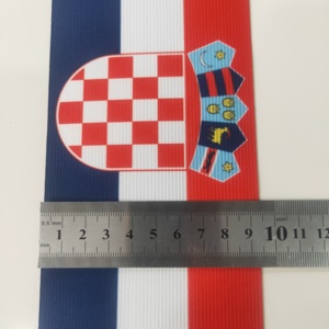 Brazaletes elásticos de gancho y bucle Brazaletes personalizados con impresión de bandera - Product Image 2