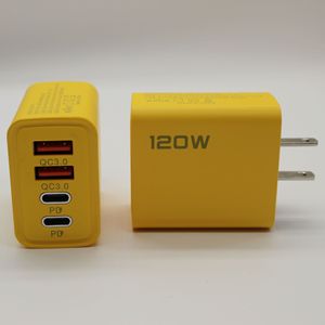 PD 120W hızlı şarj dizüstü bilgisayar adaptörü tipi C çift PD hızlı şarj çift USB şarj QC3.0 çok limanlar duvar şarj - Product Image 2