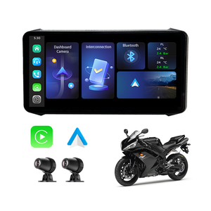 XZX热卖6.1英寸IP67防水全球定位系统摩托车导航带触摸屏安卓自动双模双录音 - Product Image 1