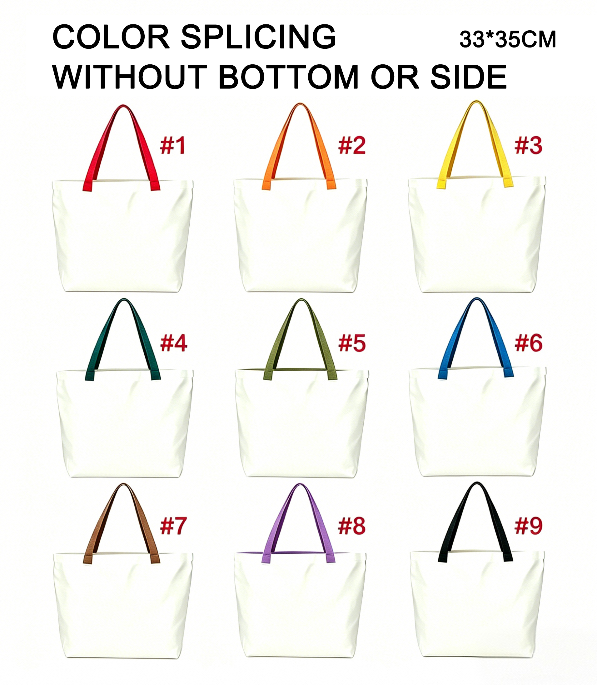 Color splicing without bottom or side