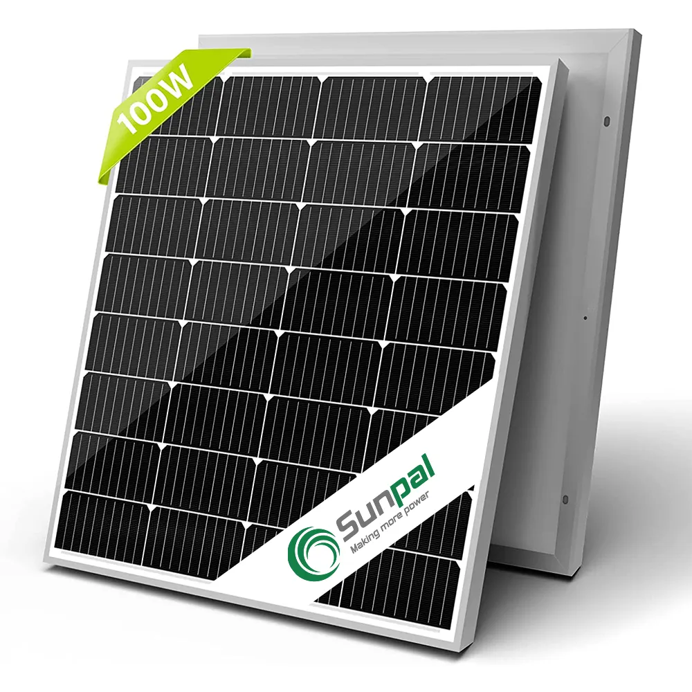 Sunpal 50W 70W 90W 100W panneau solaire vente en gros, prix personnalisé, panneaux solaires monocristallins de chine
