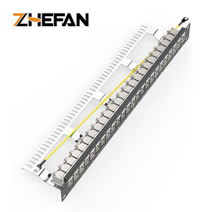 ZHEFAN RJ45 socket 8P8C panel de conexión LAN 24 puertos 19 pulgadas 1U red Cat6 cat6A STP FTP panel de conexión con conector Keystone - Product Image 2