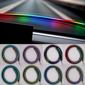 Pel แถบซิลิโคนควบคุมระยะไกล RGB 140ซม. 150ซม. ไฟส่องสว่างภายในรถ LED ไฟโดยรอบ - Product Image 5