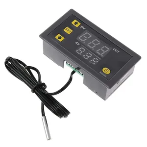 Mini W3230 línea de sonda Control de temperatura Digital termostato de pantalla LED con instrumento de Control de calor/refrigeración 12V 24V 110-220V - Product Image 3