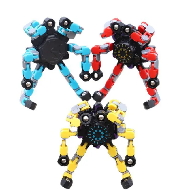 Hot Sale Transformable Fingertip Fidget Spinner Anti Stress Deformation Gyro Chain Fidget Toys