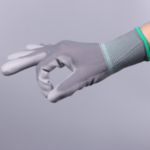 Economical Breathable Gray Polyurethane Palm Coated <strong>Gloves</strong> with Ultimate Flexibility